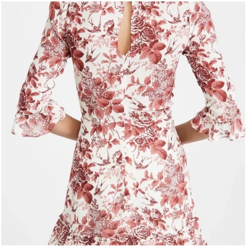 Reformation Red Floral Mini Dress - Picture 6 of 8